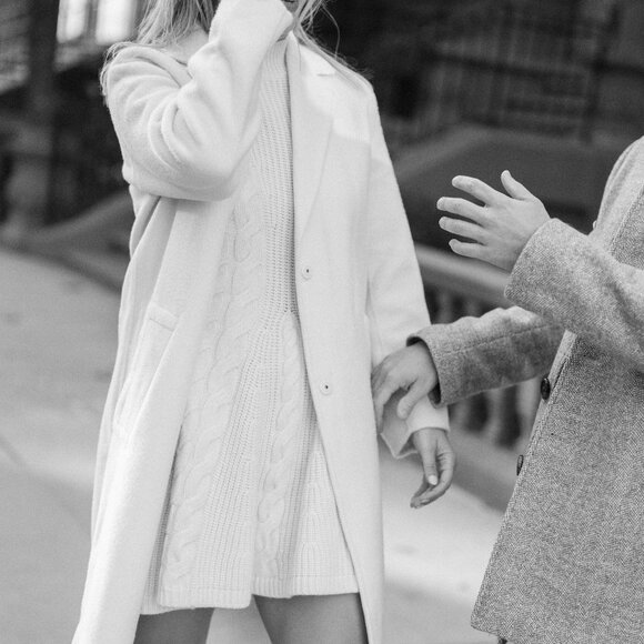 STAUD Charade Sweater Dress in Ivory - Picture 5 of 6